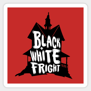 Black & White Fright haunted House Sticker